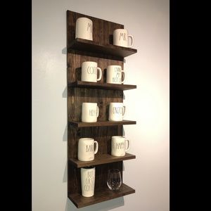 Handmade mug shelf